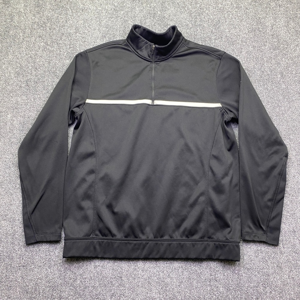 Nike Golf Therma-Fit Mens Medium‎ Black 1/4 Zip Pullover Jacket 746703-010
